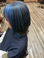 モニカ 鶴ヶ峰店(Monica)&nbsp;ブルーブラック×ハイライト