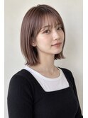 68. 髪質改善カラーエステ/大人ショートボブ/グレージュ