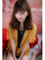 マーリャヘアー(mallia hair) グレージュゆるウェーブセミロング