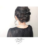 新潟×ヘアセット×ほつれアップスタイル×編み込み