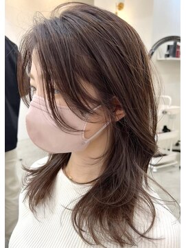 ロミー 本厚木(ROMMY.) 20代30代40代◎小顔フェイスレイヤー☆ラベンダーブラウン