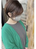 襟足すっきり丸みショートボブ*アッシュベージュ*Bambi松平愛