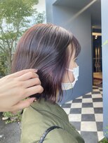 アース 郡山コスモス通り店(HAIR&MAKE EARTH) インナーカラーダブルカラーハイトーンカラー韓国20代前髪カット