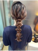 編みおろしヘアセット