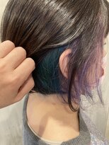 ヘアーリゾートガーデン 南林間店(Hair Resort Garden)&nbsp;イメチェン★グリンとパープルインナーカラーボブ/大人ガーリー