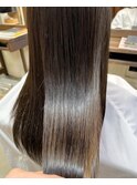 縮毛矯正ロング♪コスメストレート髪質改善ココアアッシュ