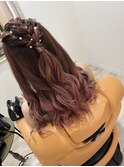 結婚式ハーフアップセット