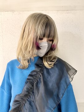 アンダーバーホワイト 広島 並木店(_WHITE) デザインカラー/エフェクトブリーチ