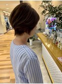 ショート/ショートボブ/ハイライト/切りっぱなし/博多