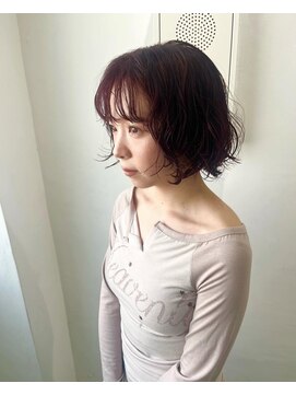 ミュー(Mu) ボブ　ナチュラルパーマ