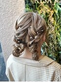 ヘアセット/結婚式ヘア/ツインアレンジ/西新/百道浜