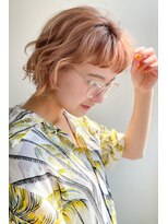 フラミューム 浜松(flammeum)&nbsp;オン眉ショートカット＆ハイトーンオレンジカラー