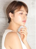 ショート・ボブ/丸顔/前髪あり/絶壁解消/30代/40代/50代/くびれ
