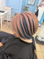 グラスペディア(graspedia)&nbsp;ハイトーン/派手髪/デザインカラー/ピンクベージュ/ネイビー