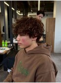 緩めツイストスパイラルパーマ波巻きパーマメンズパーマ20代30代