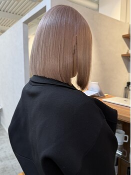 【心斎橋/堀江】縮毛矯正していてもブリーチ可能/髪質改善/縮毛矯正/ケアブリーチ/ダブルカラー