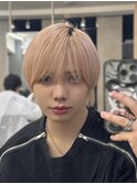 ピンクベージュラウンドマッシュ