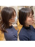 オン眉ボブ