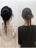 結婚式お呼ばれヘアセット　カチモリヘアアレンジ　池袋