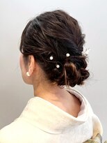 オレンジペコ(orange peco)&nbsp;ヘアセット 編み込みアレンジ お呼ばれヘア お団子ヘア