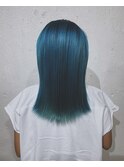 大人ガーリーダークアッシュミディアムレイヤーカットブリーチ