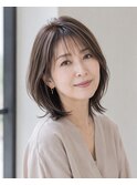 40代50代60代/白髪ぼかしハイライトミディアムレイヤー