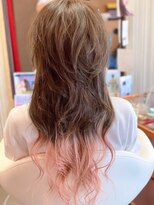 ヘアーメイク リボーン ムーヴ(hair make re:bbon move)&nbsp;毛先グラデーション×ペールピンク