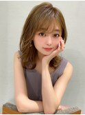 ふんわり前髪の小顔ベージュカラー 20代30代/Silk-lei吉祥寺