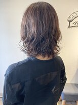 メルト 吉祥寺(melt) ウルフレイヤーカット コテ巻き風パーマ ベージュ 20代30代