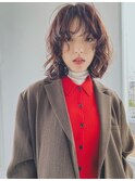 ミニウルフレイヤーカット顔周り前髪韓国ミディアムロング/柏