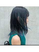 サラ ソージュ アチワ(SARA SO-JU ACHIWA) ブルー＋グリーン裾カラー