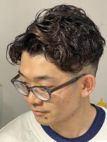 大人かきあげウェーブパーマスタイル