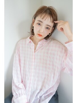 レゴ(REGO) #切りっぱなしボブ美髪ピンクブラウンベリーショート