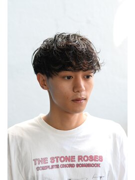 スレイ 西宮(SLAY) 波巻きハイライトアップバングツーブロックマッシュ