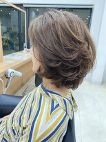 サラ 山口店(SARA)&nbsp;グレージュカラー、ミディアムデジタルパーマ