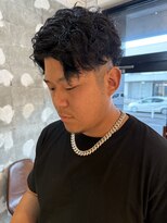 ソワ 四日市(soie)&nbsp;【soie井上】メンズ/スパイラルパーマ/ブルーブラック