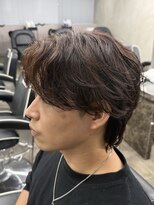 ニコ トウキョウ ロジック(nico TOKYO Logic) メンズセンターパートニュアンスパーマアップバング