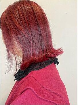 ロッカ ヘアーイノベーション(rocca hair innovation) 深みと輝きを両立！大人のためのベリーレッドボブ[稲毛]