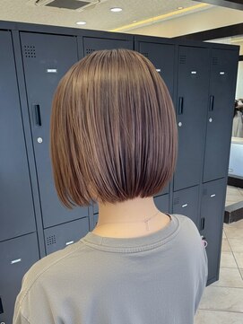 プロデュース 淵野辺店(Produce) 顔周りカットハッシュカットダークブラウンワンホンレイヤー韓国