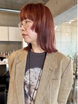 ハイジア(hygea)&nbsp;30代40代オレンジベージュ顔周りカットミディアムボブ長めボブ