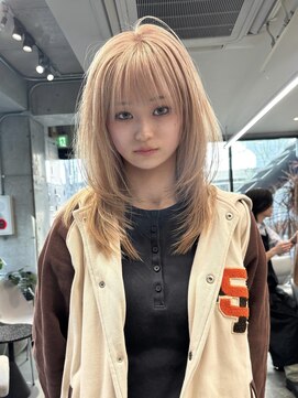 ソル ジングウマエ(SOL JINGUMAE) 【後藤宗一朗】ミルクティーベージュ×ハッシュカット