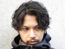 men’s NODE HOMME 栄メンズサロン/men'sパーマ/men'sカット【7月中旬OPEN(予定)】の雰囲気（センターパート×ツイストスパイラルパーマの相性が◎[メンズ栄]）