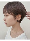 夏カラー/マッシュショート/ベージュ/小顔/30代40代