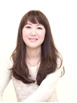 プラウド(proud)&nbsp;前髪　オトナ可愛い　重め　ゆるふわ　ワンカール　カラー