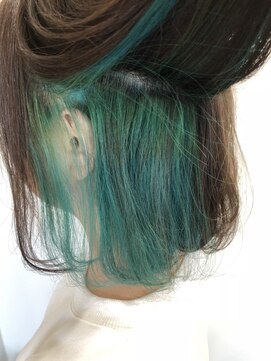 ヘアーサロン ツミキ(HAIR SALON TSUMiKi) インナーカラーグリーン