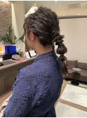 個性派ヘアセットオニオンアレンジポニー黒髪暗髪トレンド
