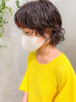 テトヘアー(teto hair) ボブウルフ、ウルフパーマ、ボブパーマ、ピンクベージュ