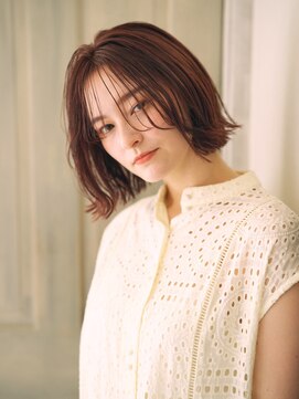 リィベ(Liibe) #シースルーバング#レイヤーボブ#透明感カラー