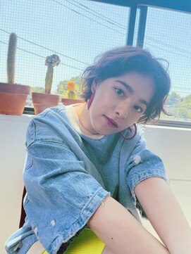 マージュ ギンザ(marju GINZA) ニュアンスパーマ　オリーブベージュ　ウェーブミディア