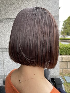 サロンドミルク 新百合ヶ丘店(salon de MiLK) *ショートボブ切りっぱなしミニボブイルミナカラー新百合ヶ丘